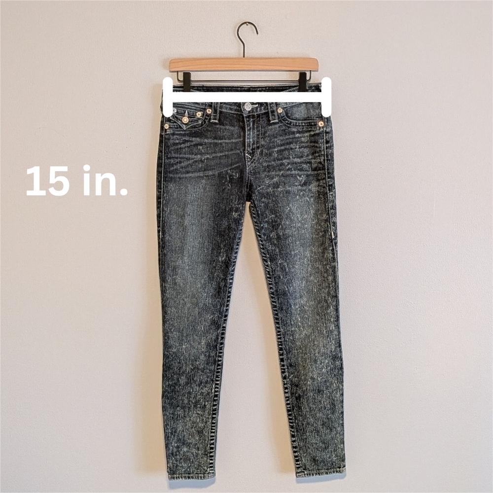 TRUE RELIGION Acid Wash Jeggings Women's Size 30 - Picture 4 of 10